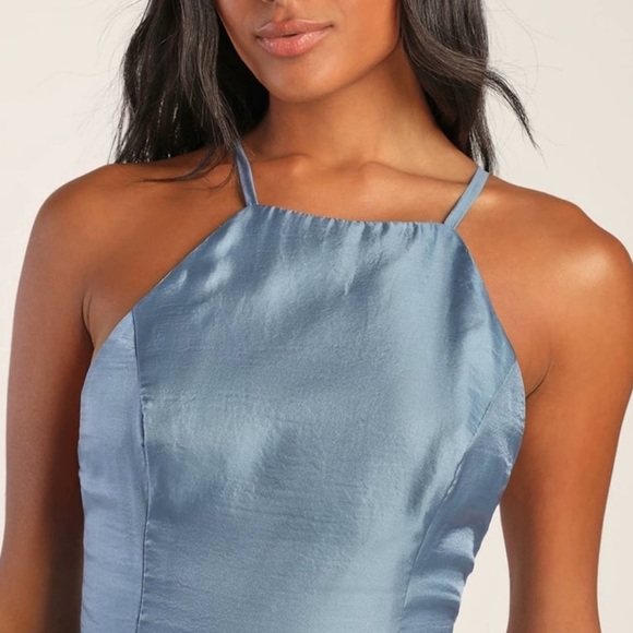 NWT Lulu’s Maxi Backless Spaghetti Strap Formal - Picture 2 of 4